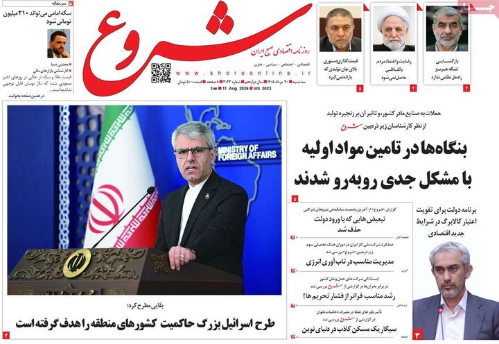 روزنامه‌های اقتصادی ۲۰ مرداد