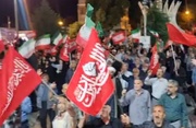 یا رسول الله مدد، یا علی و یا حسین شعار امشب مردم قروه در تجمع شبانه