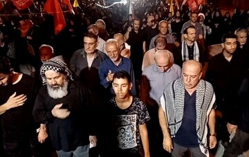 عزاداری خیابانی مردم آب‌پخش به مناسبت سالروز شهادت امام رضا(ع)