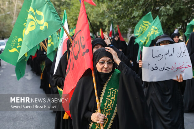 عزاداری خادمیاران رضوی در سوگ پیامبر اکرم(ص) و امام حسن مجتبی(ع)