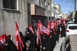 دسته عزاداری زنان نوغان در روز شهادت امام رضا(ع)