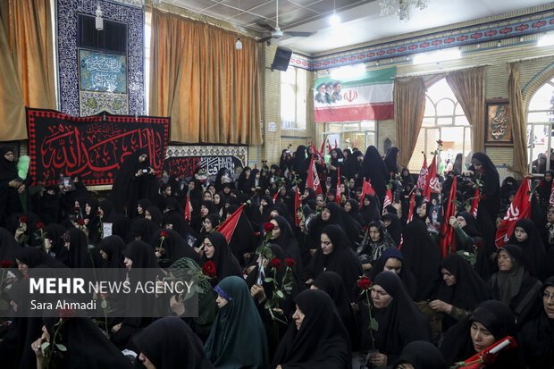 دسته عزاداری زنان نوغان در روز شهادت امام رضا(ع)