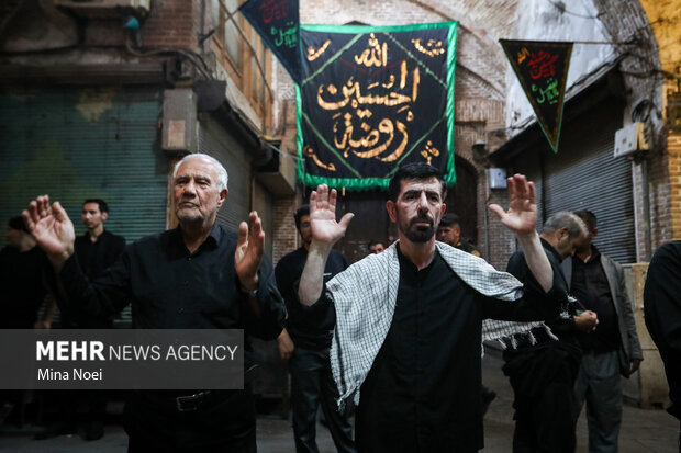عزاداری شهادت امام رضا (ع) در بازار تاریخی تبریز