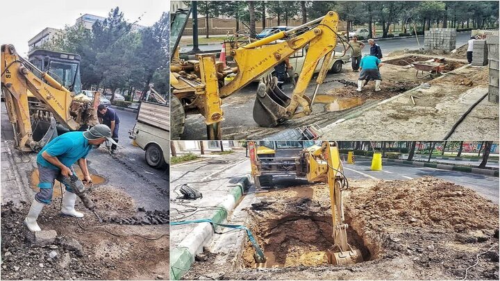 وقوع حادثه در خط اصلی انتقال آب شیرین قم