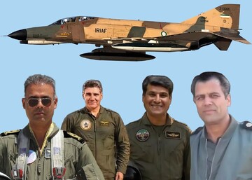 From left to right: Martyr Majid Kazemi and airmen Abdolmajid Dashtian, Omran Behraveshian and Javad Salehi