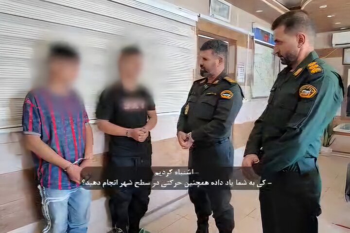 دستگیری مزاحمان خیابانی در حوزه کلانتری ۱۳ تبریز