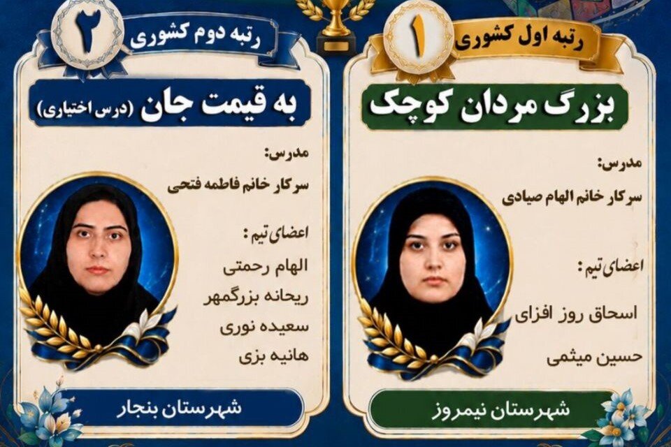 درخشش فرهنگیان سیستان وبلوچستان؛ کسب رتبه‌های برتر جشنواره الگوی تدریس