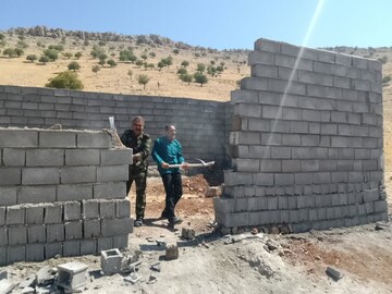 تخریب ساخت‌وساز غیرمجاز در اراضی ملی دشت‌روم بویراحمد
