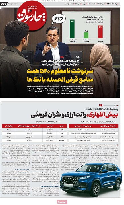 روزنامه های اقتصادی 29 مرداد