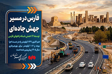 فارس در مسیر جهش جاده‌ای؛ ۷۳۱ کیلومتر راه در دست اجراست