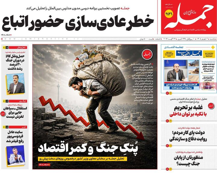 روزنامه های 1 شهریور