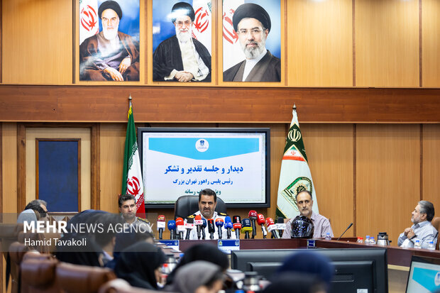 نشست رئیس پلیس راهور تهران بزرگ با خبرنگاران