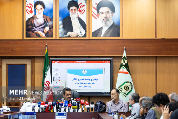 نشست رئیس پلیس راهور تهران بزرگ با خبرنگاران