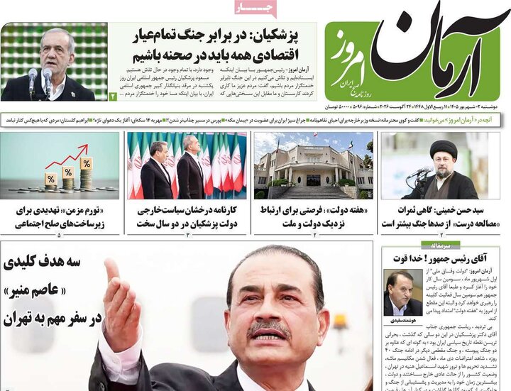 روزنامه 2 شهریور