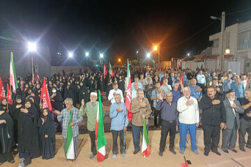 عزاداری مردم چرام در شب شهادت امام حسن عسکری(ع)