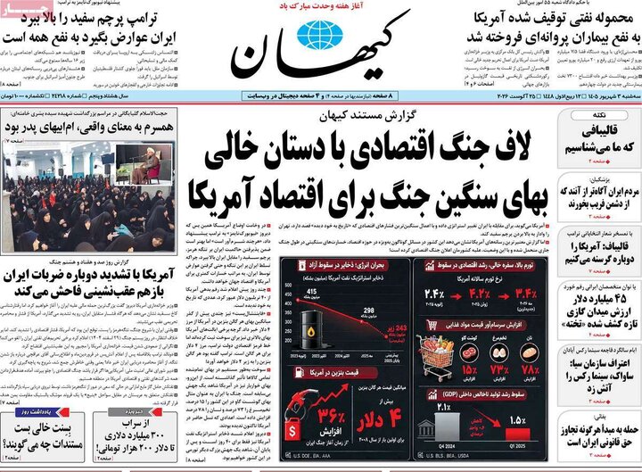 روزنامه های 3 شهریور