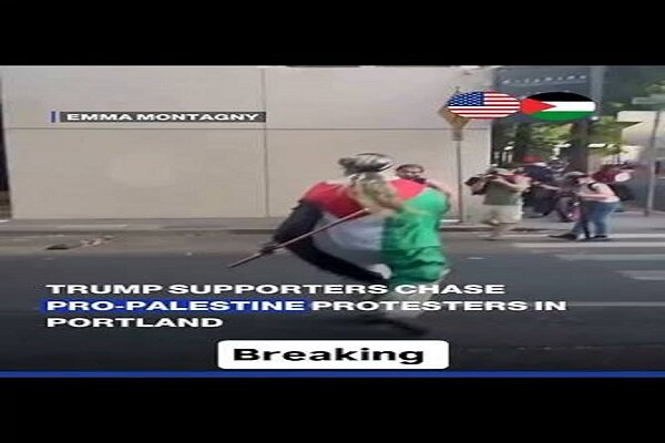 VIDEO: Trump supporters attack pro-Palestine demonstrators