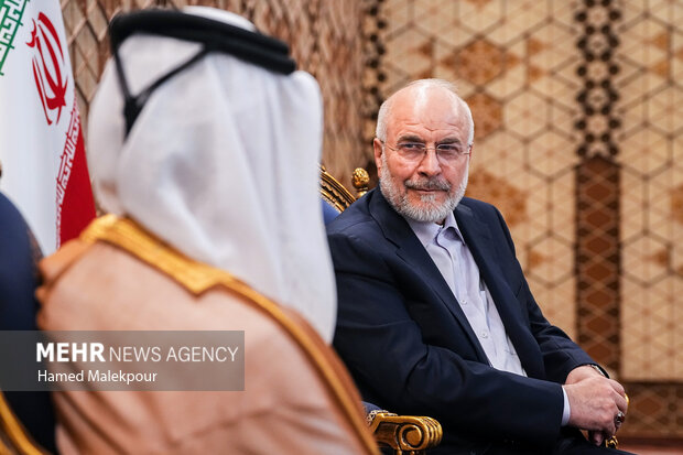 دیدار نخست وزیر قطر با محمدباقر قالیباف