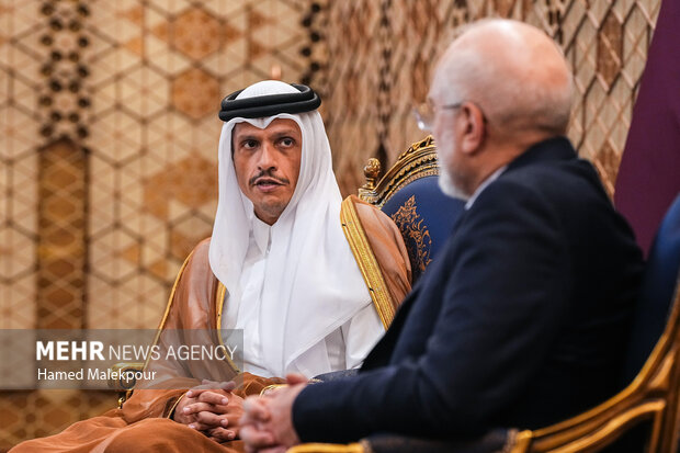 دیدار نخست وزیر قطر با محمدباقر قالیباف