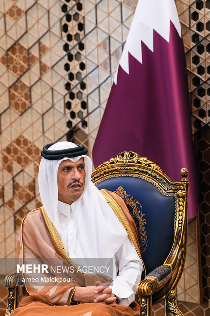 دیدار نخست وزیر قطر با محمدباقر قالیباف