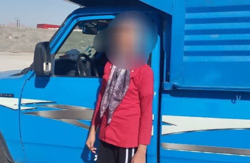 توقیف وانت نیسان با رانندگی دختر ۱۱ ساله در اصفهان