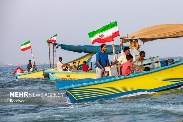 اعزام نمادین نیروهای مردمی به تنگه هرمز در پاسخ به یاوه‌گویی‌های ترامپ