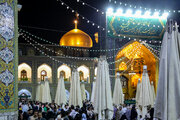 حال و هوای حرم امام رضا(ع) در شب میلاد پیامبر اکرم(ص)