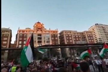اسپین، فلسطین کے حق میں بڑا مظاہرہ، اسرائیل سے سفارتی تعلقات ختم کرنے کا مطالبہ