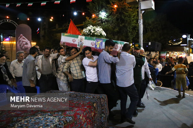 وداع با شهید مدافع وطن علی‌اصغر نورانی در بجنورد