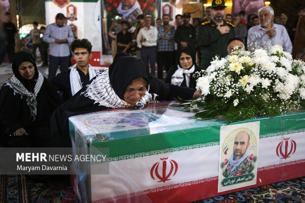 وداع با شهید مدافع وطن علی‌اصغر نورانی در بجنورد