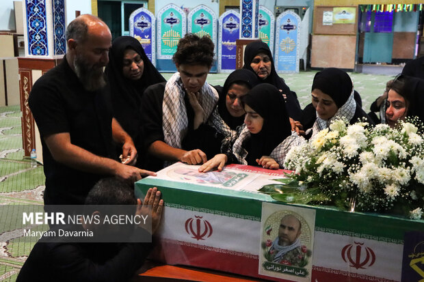 وداع با شهید مدافع وطن علی‌اصغر نورانی در بجنورد