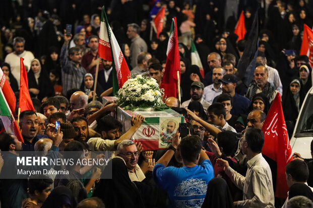 وداع با شهید مدافع وطن علی‌اصغر نورانی در بجنورد