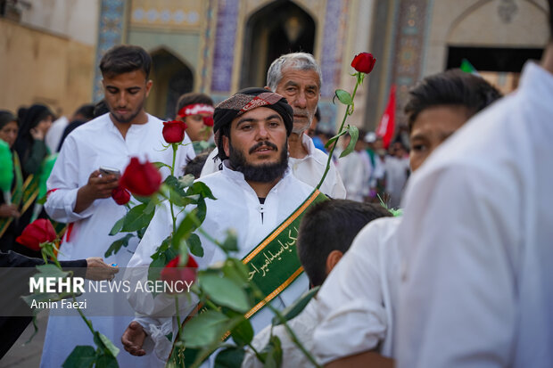 کاروان پیاده زائران فیروزآباد به شاهچراغ (ع)