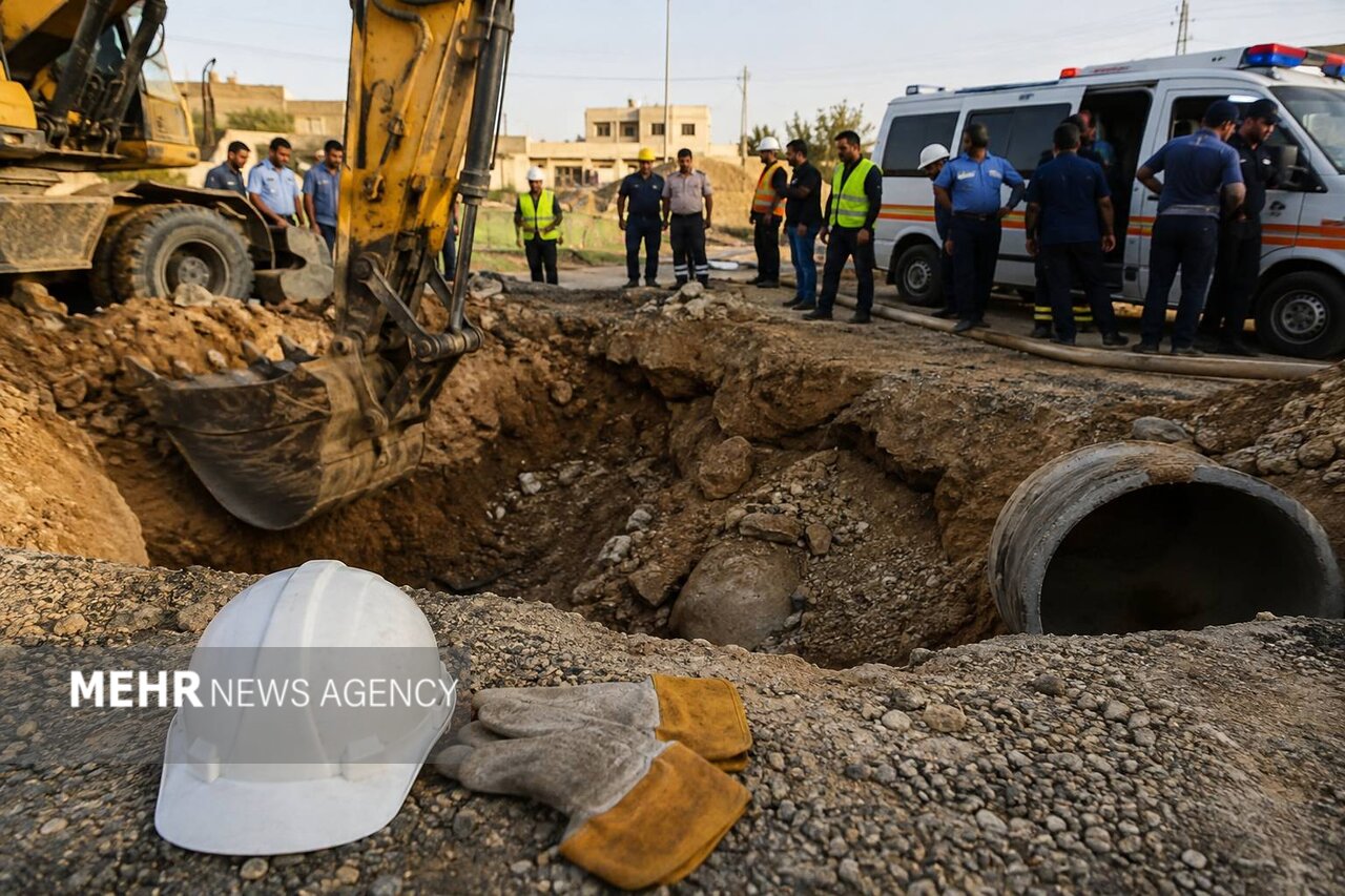 جزئیات فوت نیروی آبفا در حادثه ریزش ترانشه فاضلاب گچساران اعلام شد
