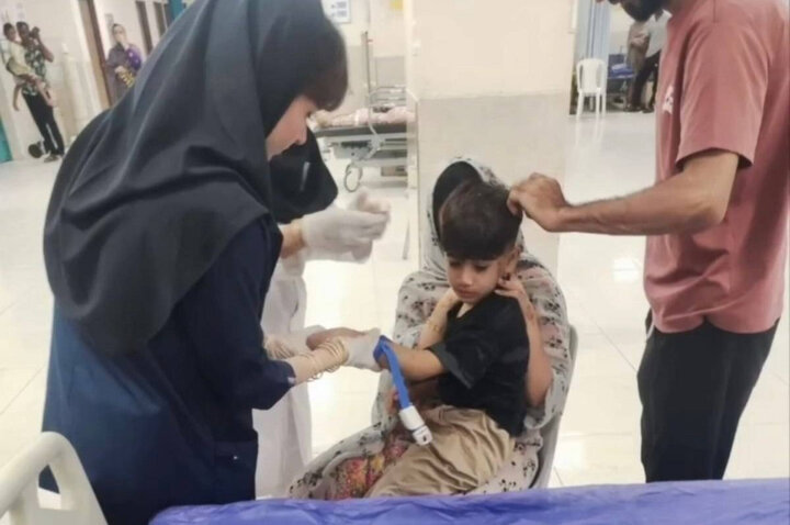 وضعیت مجروحان حادثه متجاوزانه آمریکا در جشن عروسی در بیمارستان میناب