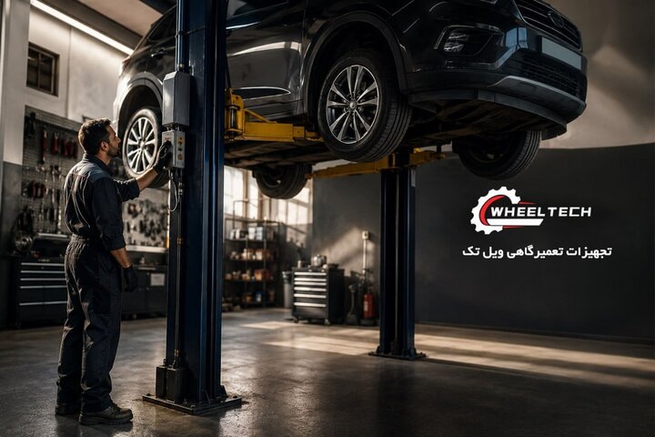 جک دو ستون تعمیرگاهی و دستگاه بالانس چرخ