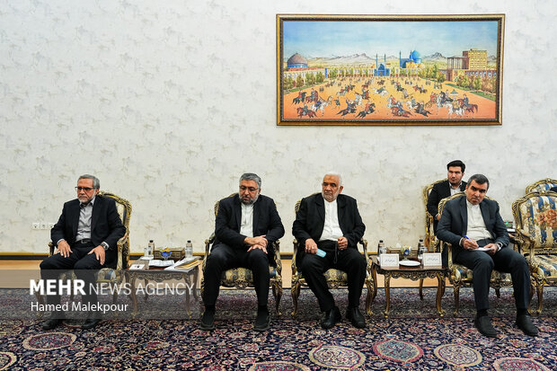 دیدار مسئول ارتباطات اسلامی جنبش حماس با رئیس مجلس