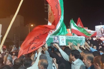 استقبال از پیکر شهید حملات اخیر در دشتستان