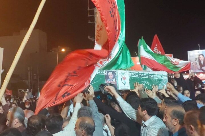 استقبال از پیکر شهید حملات اخیر در دشتستان