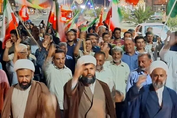 راهپیمایی شبانه مردم انقلابی آبدان