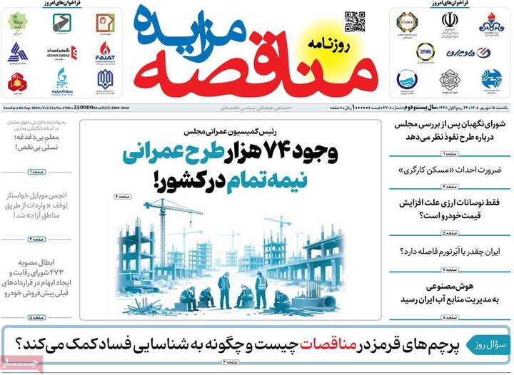روزنامه‌های اقتصادی 15 شهریور