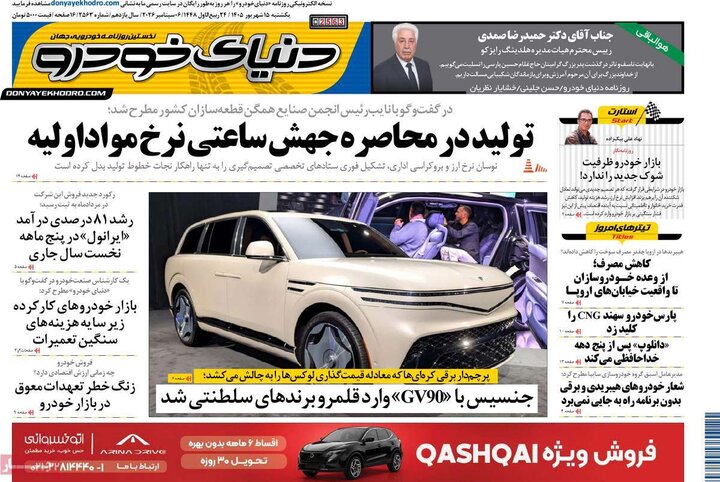 روزنامه‌های اقتصادی 15 شهریور