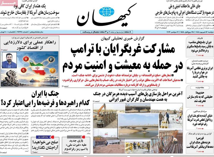 روزنامه‌های 16 شهریور