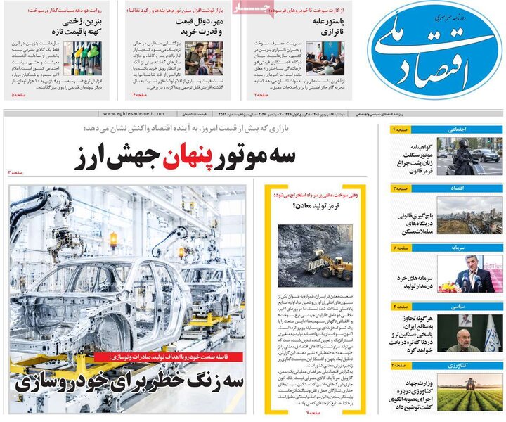 روزنامه‌های اقتصادی 16 شهریور