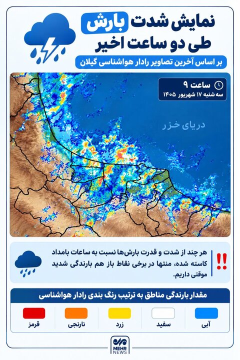 اینفوگرافیک؛ کدام مناطق گیلان پربارانتر بودند؟