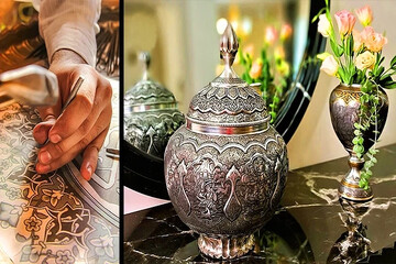 هنر قلم‌زنی در شیراز؛ وقتی تاریخ فارس روی فلز نقش می‌بندد