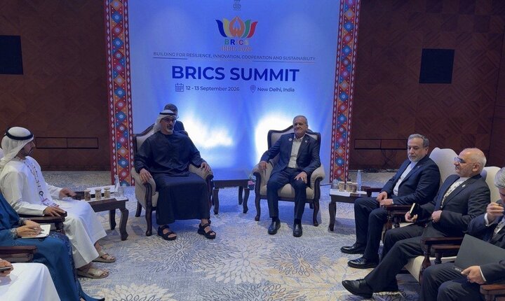 BRICS Joint Declaration: A Tight Slap on Cong’s Dirty Politics 7 OrangeNews9 Pezeshkian meets with UAE Crown Prince in BRICS Summit - Mehr News Agency