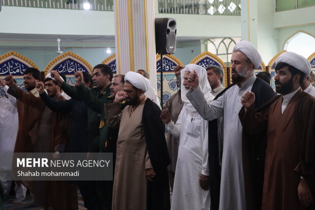 تشییع پاسدار اهل سنت شهید مسلم فاضلی در سراوان