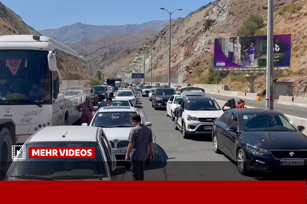 تصاویری از ترافیک فوق سنگین امروز آزادراه تهران-شمال