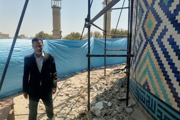 گنبد آستان مقدس امامزادگان هفده‌تن(ع)گلپایگان مرمت اضطراری می‌شود